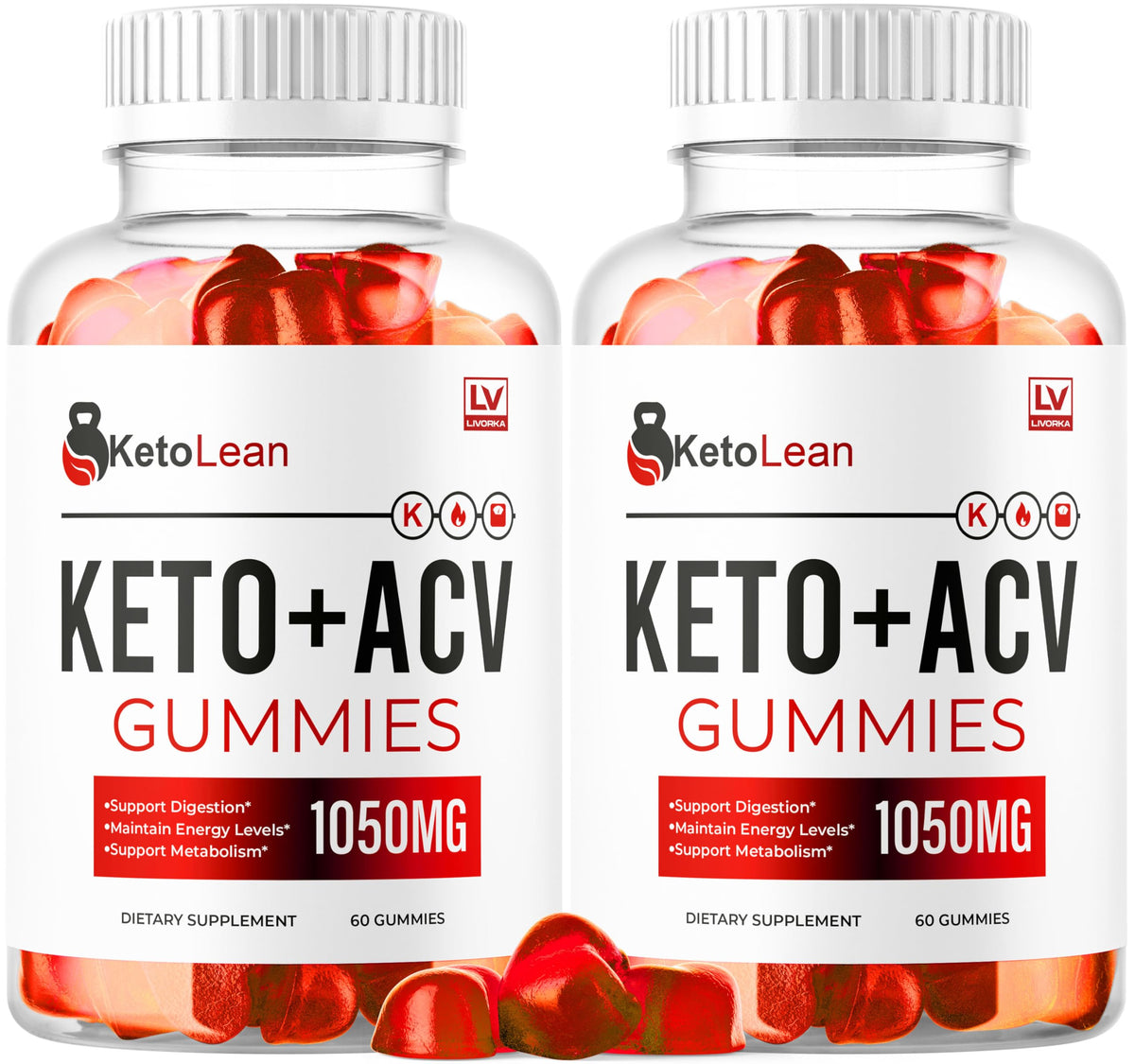 LIVORKA Keto Lean ACV Gummies 1050mg front view