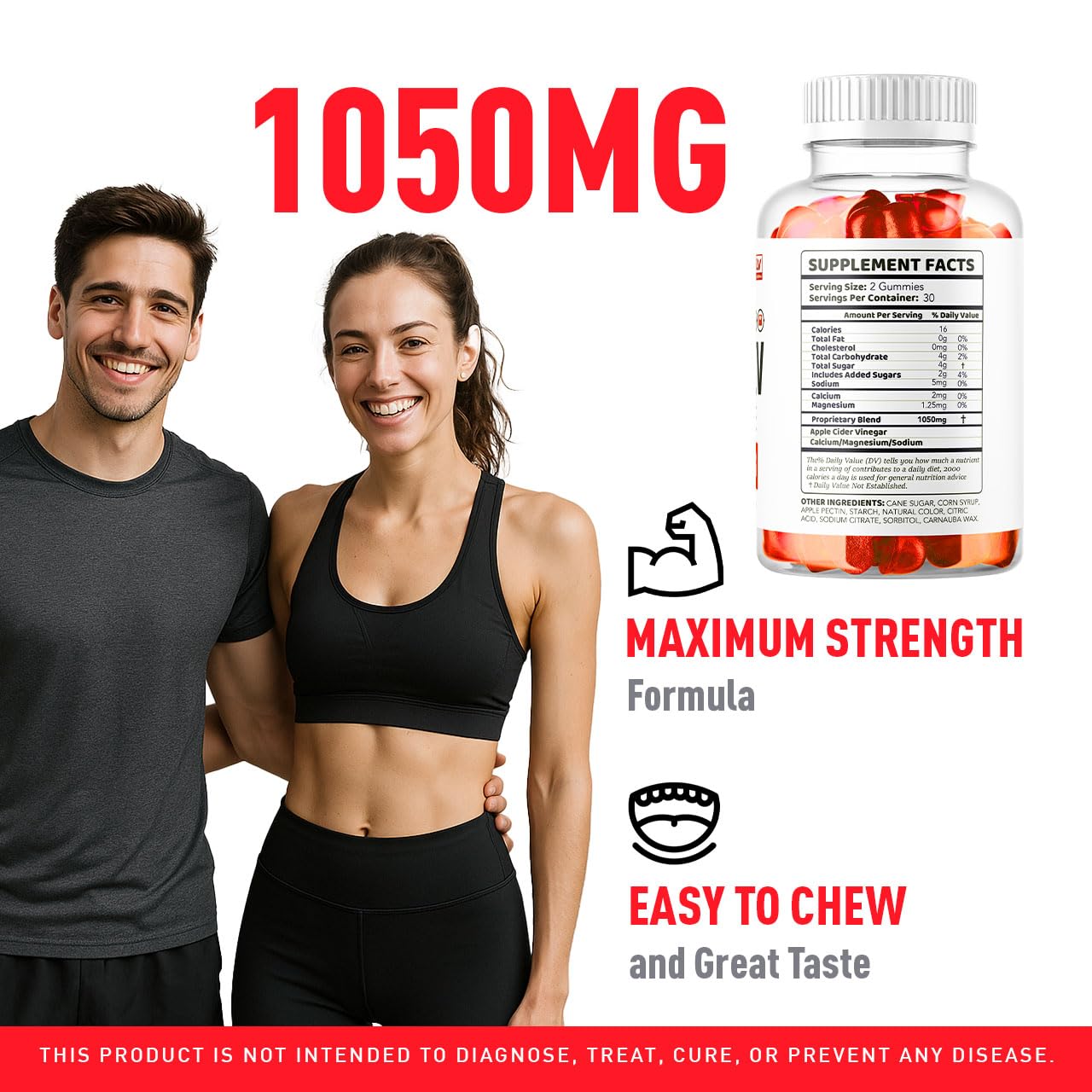 LIVORKA Keto Lean ACV Gummies 1050mg gummies close-up