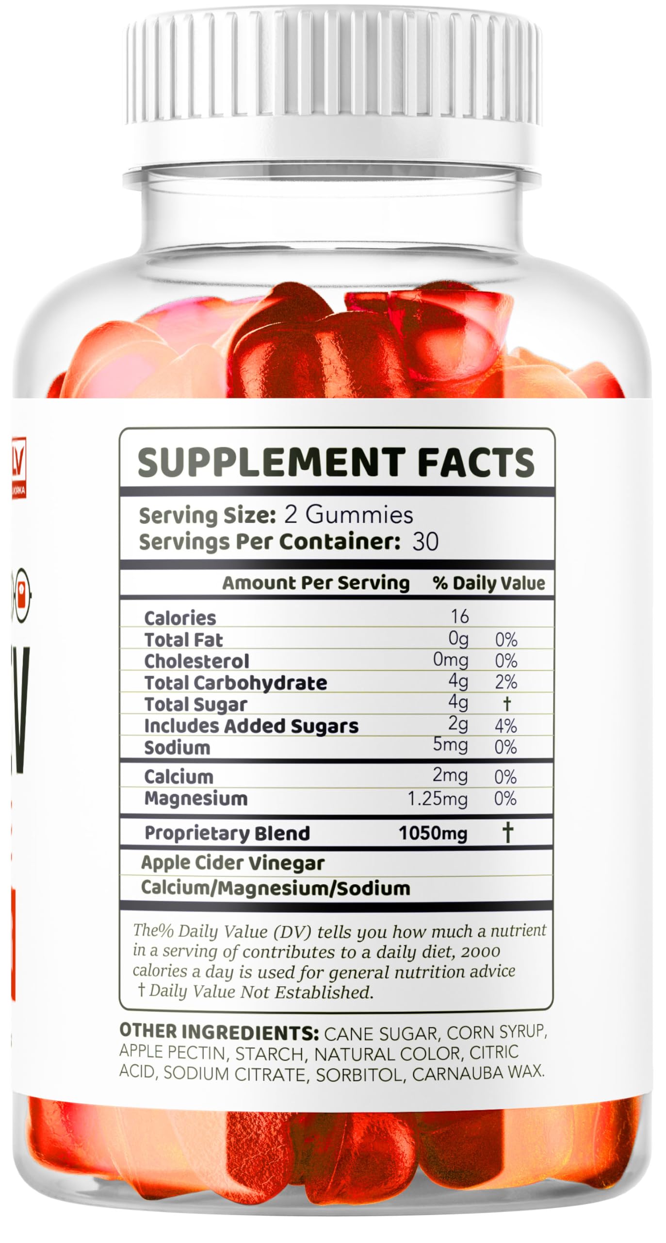 LIVORKA Keto Lean ACV Gummies 1050mg with a glass of water