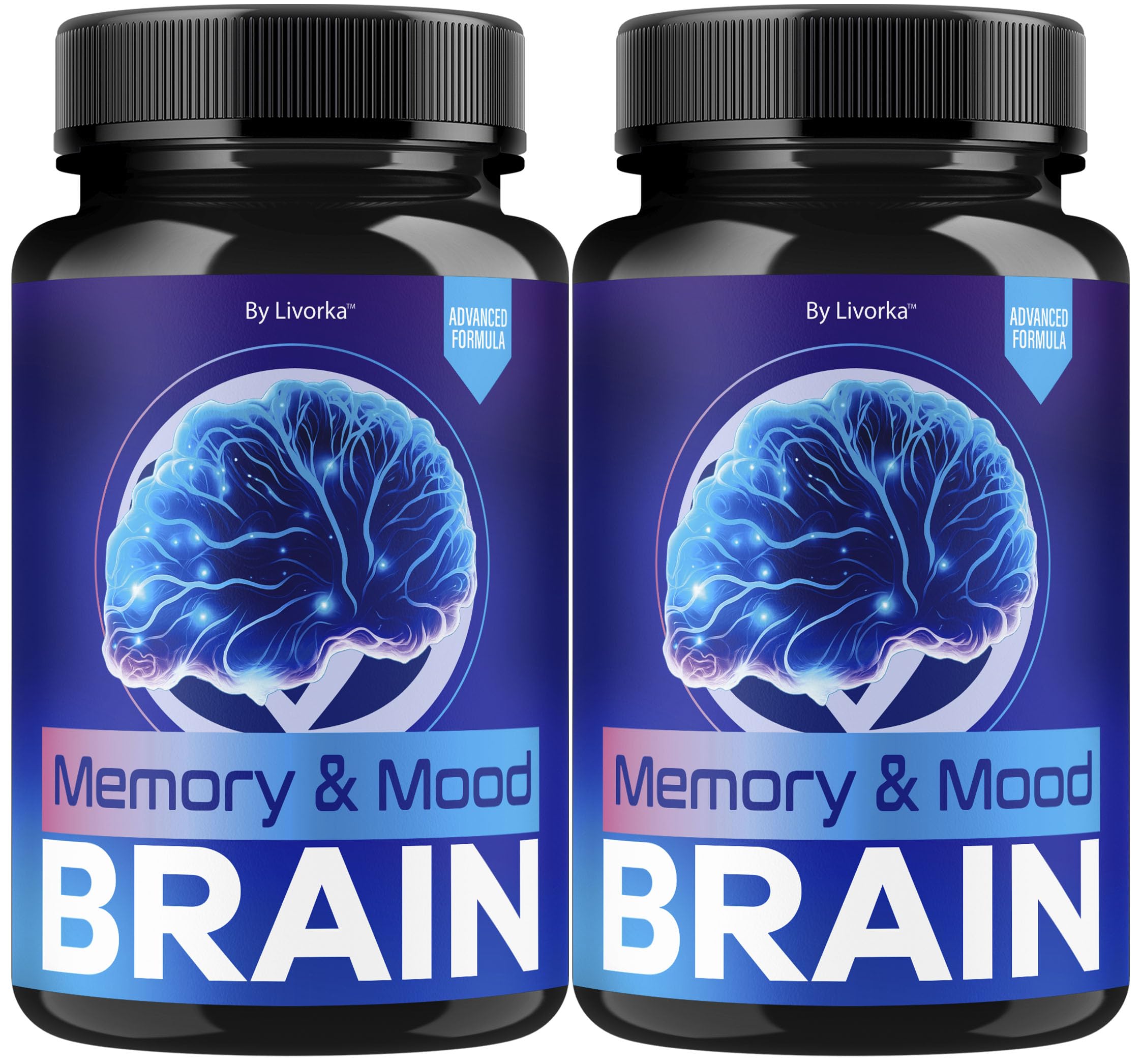 LIVORKA Memory & Mood Brain Supplement 170g front view
