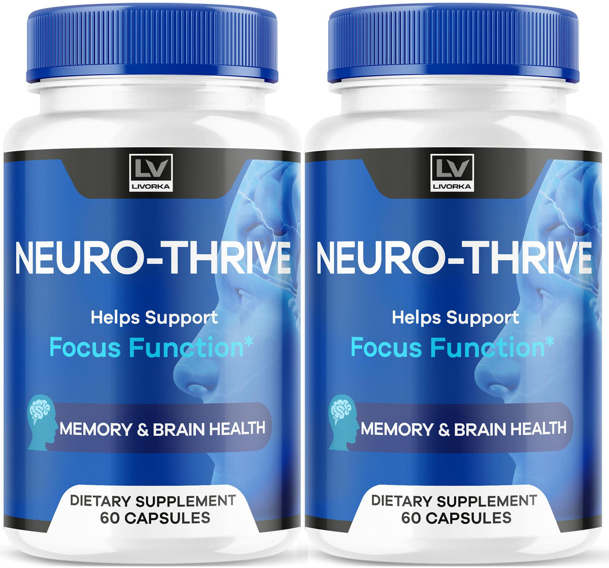 LIVORKA Neuro Thrive Brain Capsules front view with packaging