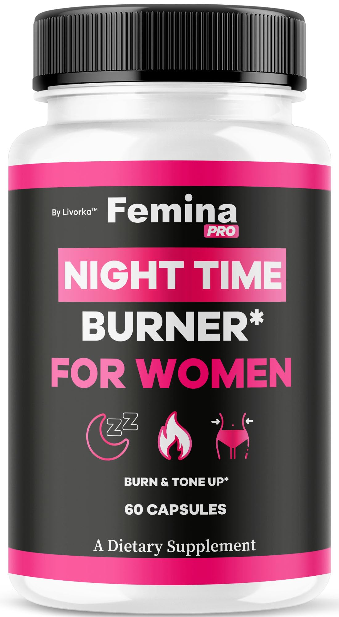 LIVORKA Night-Time Wellness Support Capsules front view
