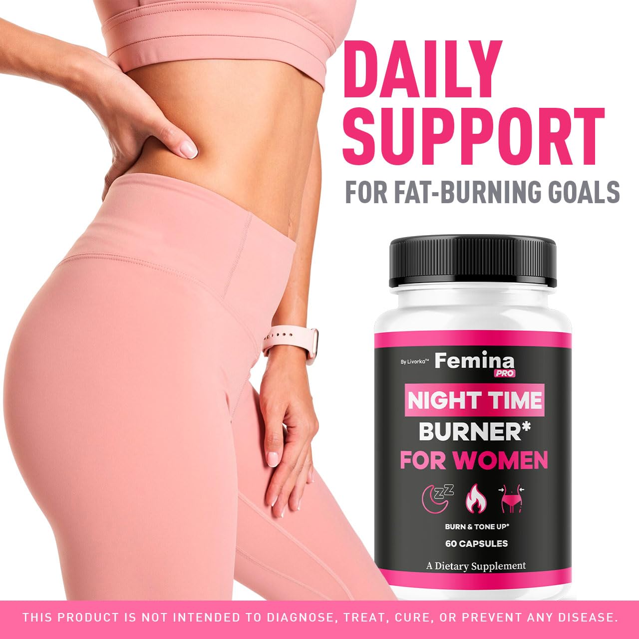 LIVORKA Night-Time Wellness Support Capsules side view