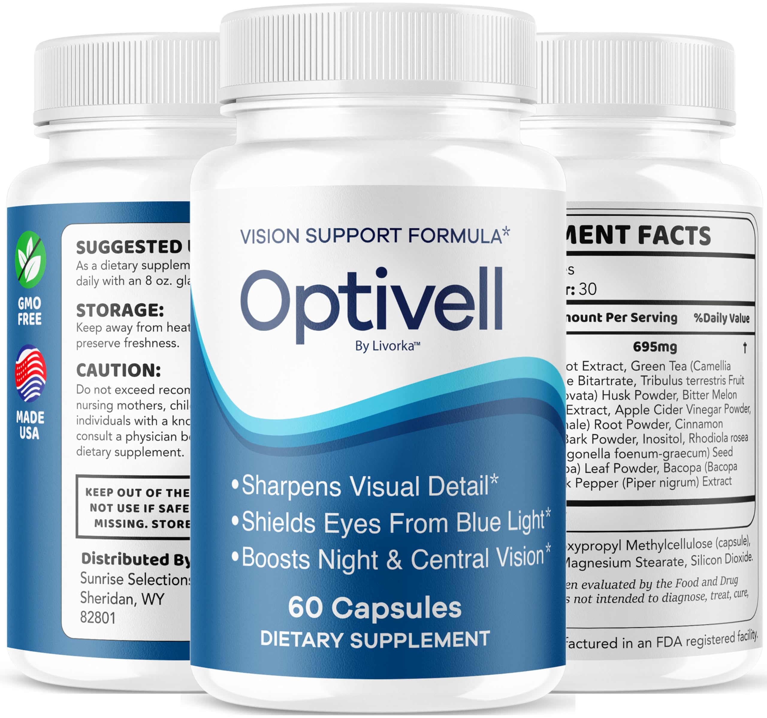LIVORKA Optivell Daily Vision Support Capsules in hand