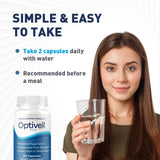 LIVORKA Optivell Daily Vision Support Capsules on a wooden table