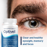 LIVORKA Optivell Daily Vision Support Capsules with a glass of water