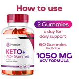 LIVORKA Premier Keto ACV Gummies back view with nutritional information