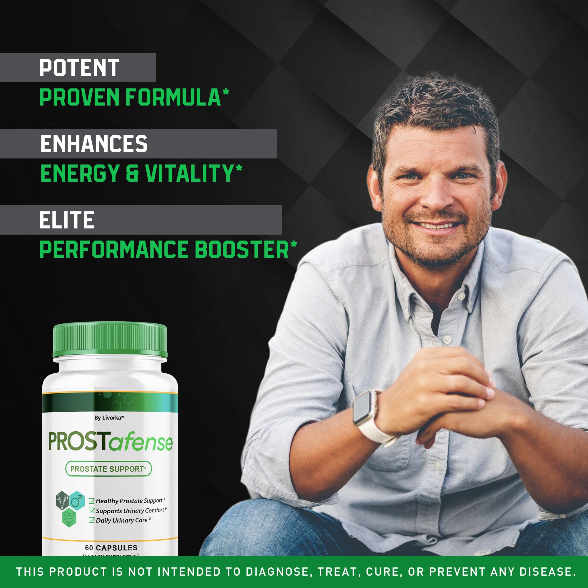LIVORKA Prostafense Supplement Capsules side view