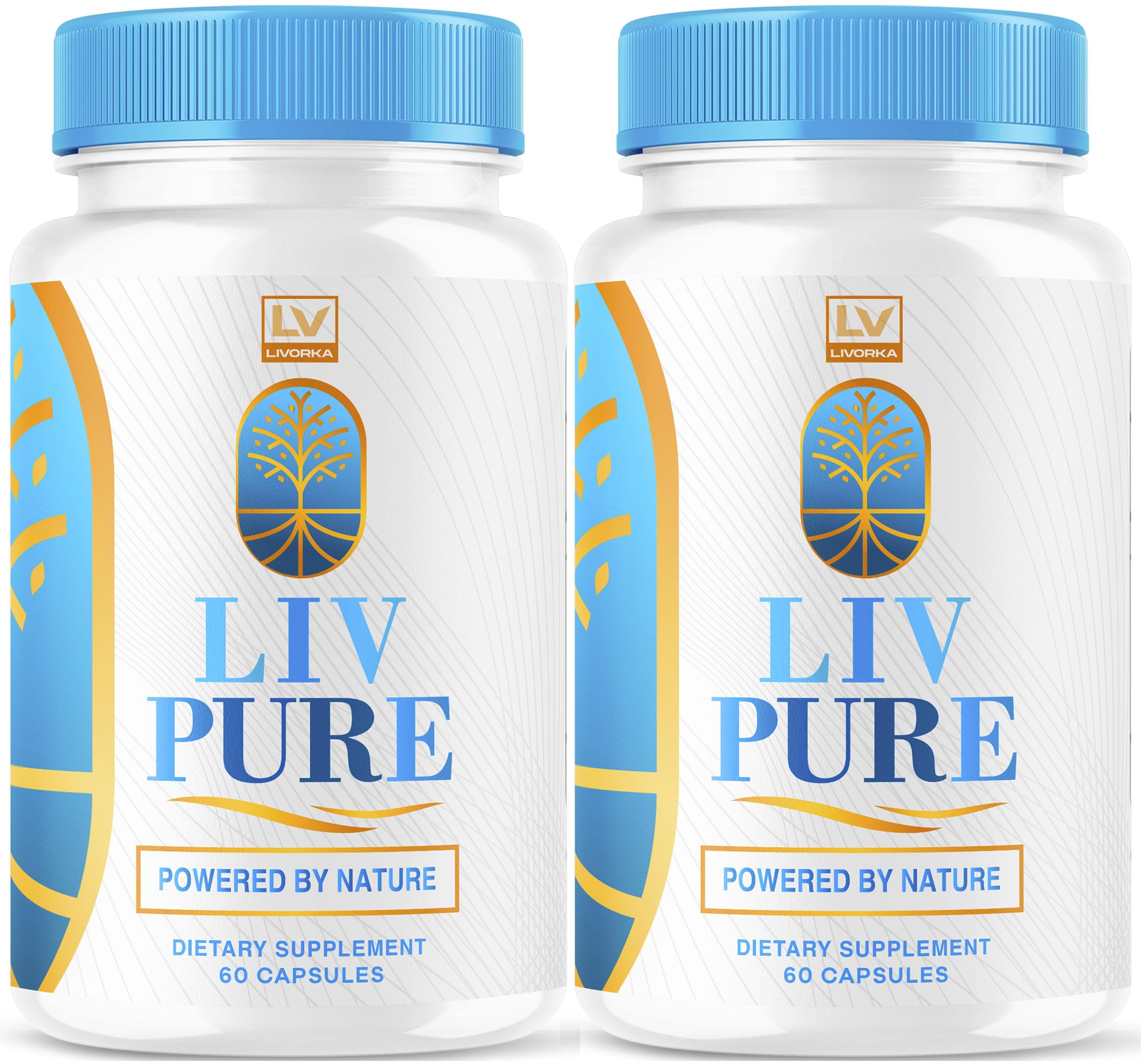 LIVORKA Pura Vive Capsules bottle front view with 60 capsules