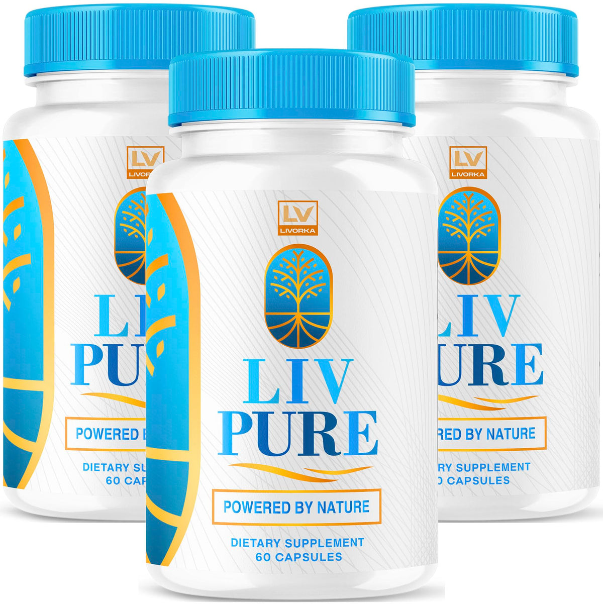 LIVORKA Pura Vive Capsules bottle front view with 60 capsules