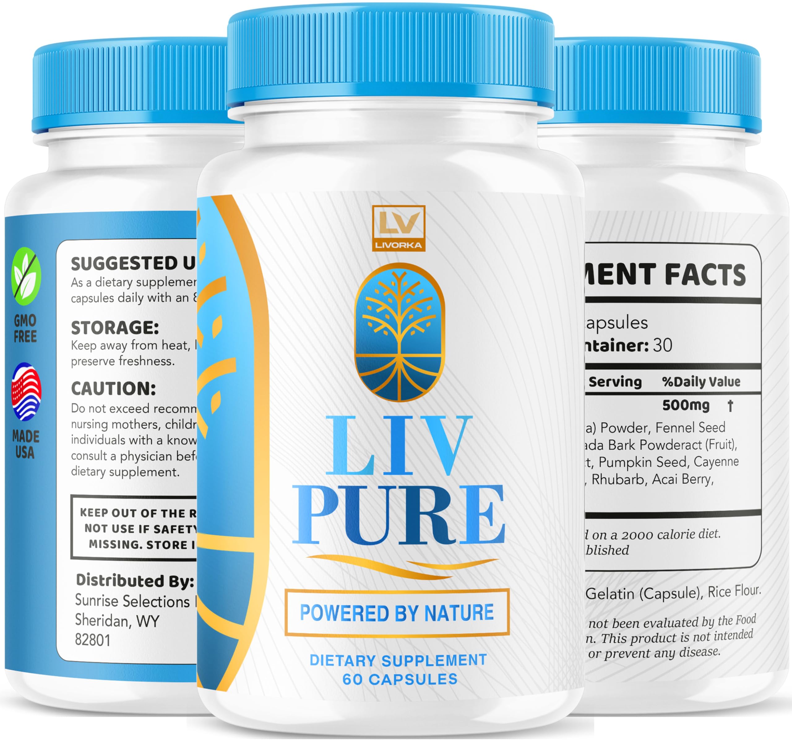LIVORKA Pura Vive Capsules displayed with wellness products