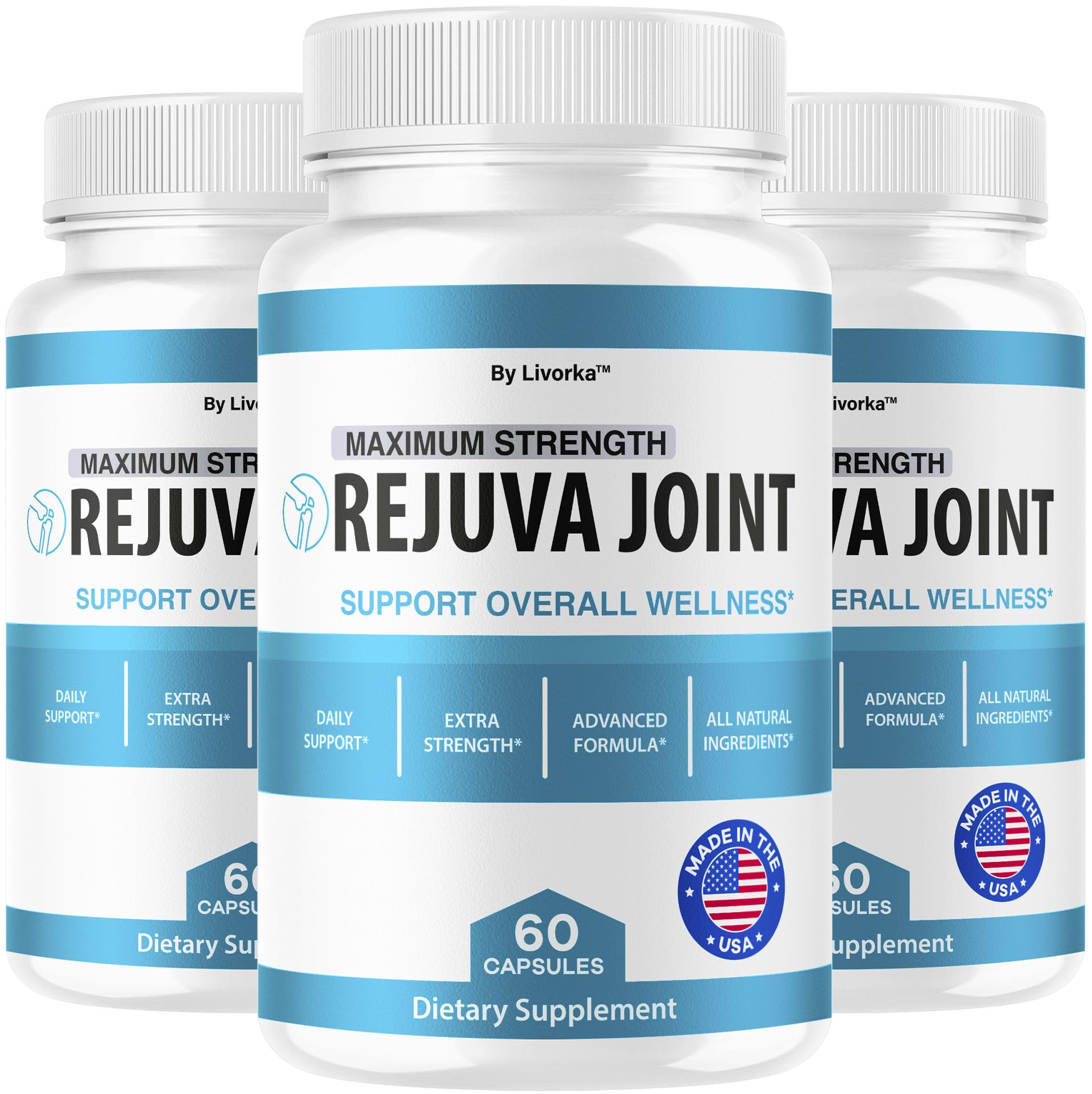 LIVORKA Rejuva Joint Supplement Capsules front view