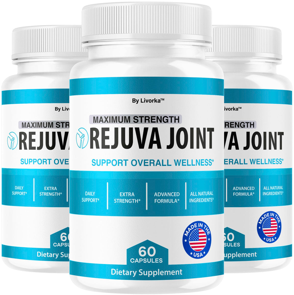 LIVORKA Rejuva Joint Supplement Capsules front view