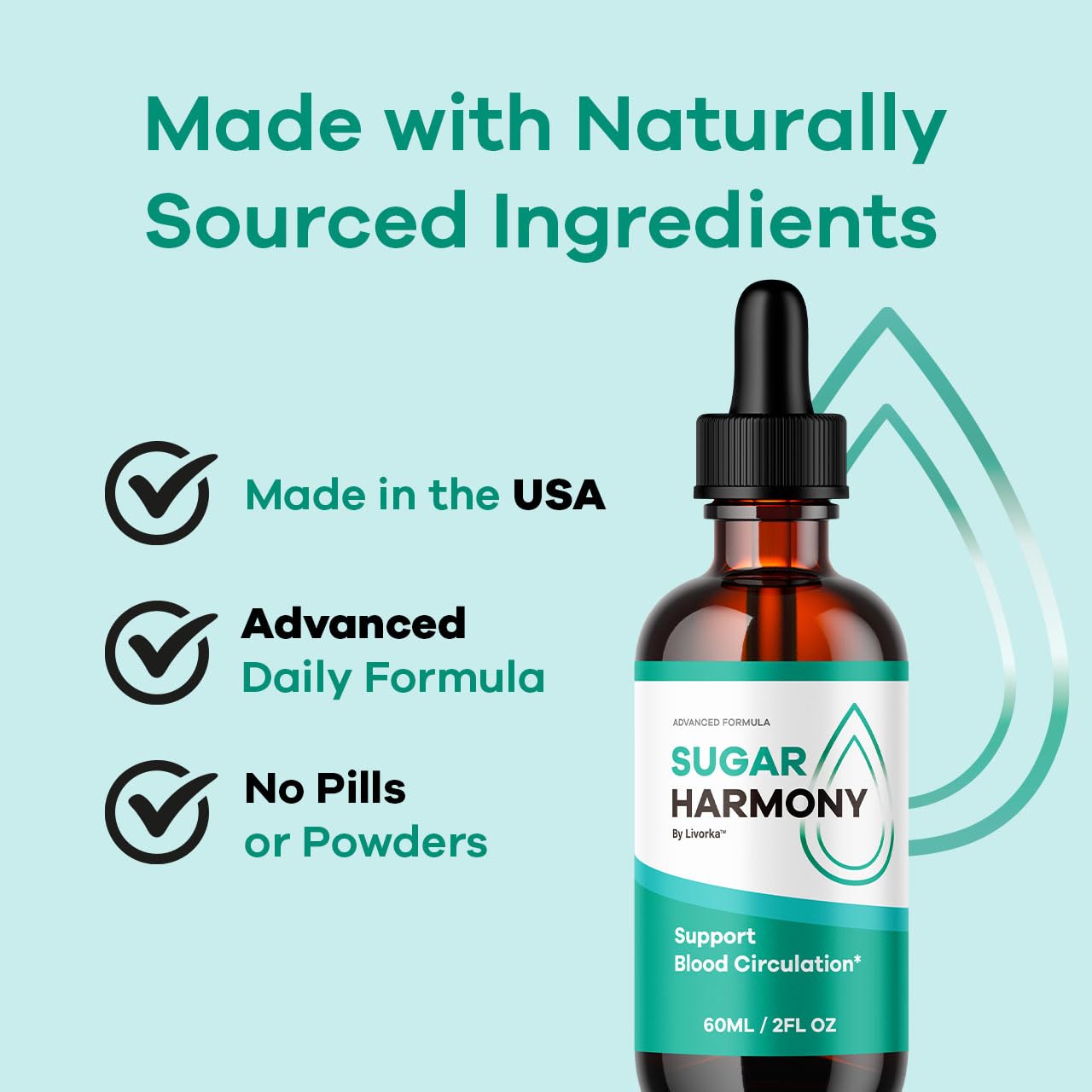 LIVORKA Sugar Harmony Liquid Supplement 275g on a kitchen counter