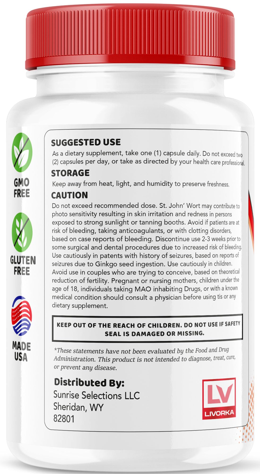 LIVORKA Sugar Shield Capsules opened bottle showing capsules