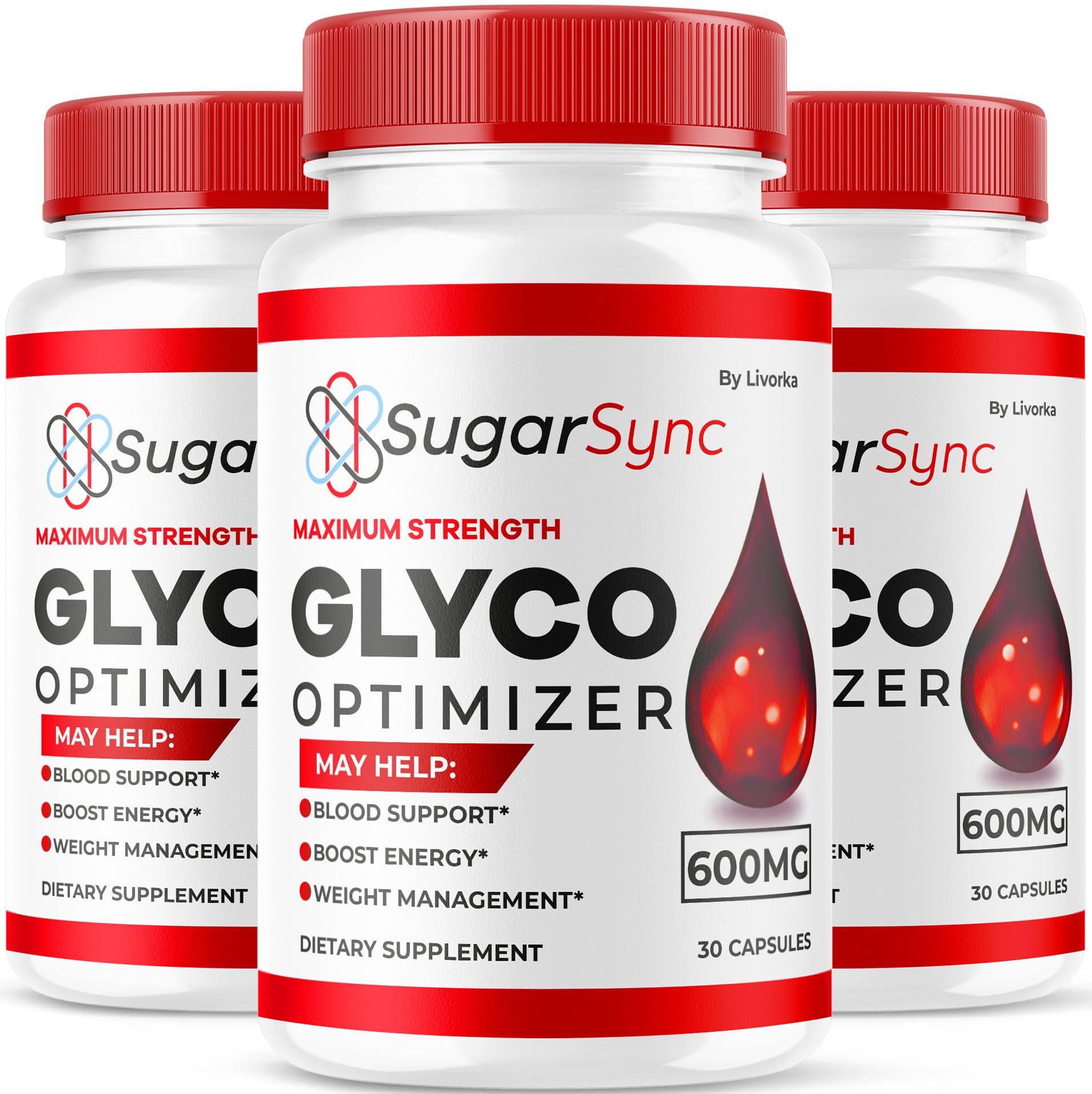 LIVORKA Sugar Sync Daily Supplement 30 Capsules front view