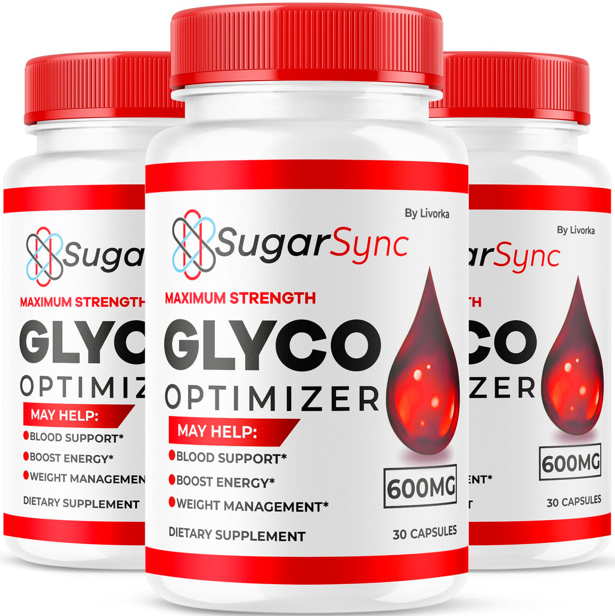 LIVORKA Sugar Sync Daily Supplement 30 Capsules front view