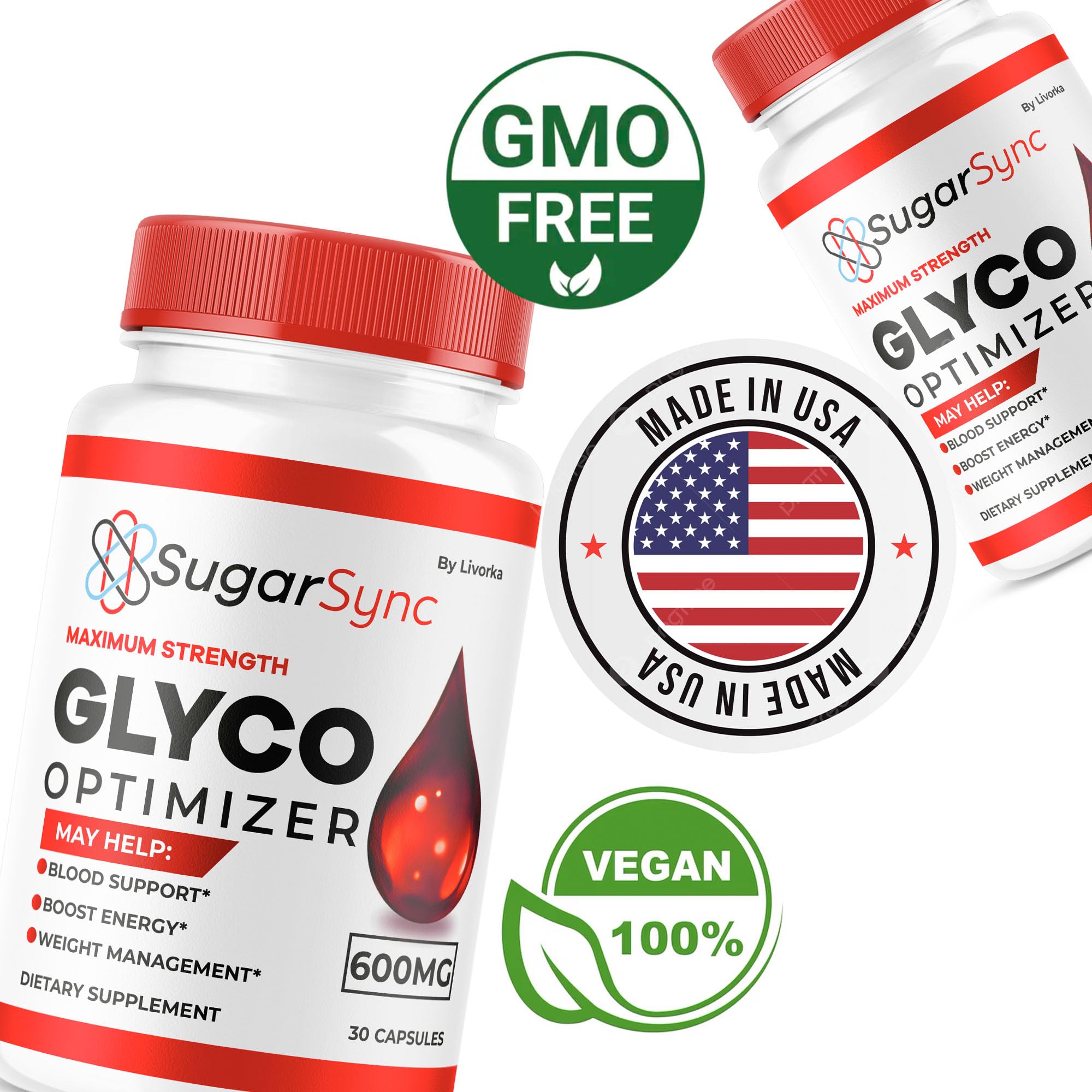LIVORKA Sugar Sync Daily Supplement capsules close-up