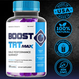 LIVORKA support TRT Max Gummies bottle with a hand holding a gummy