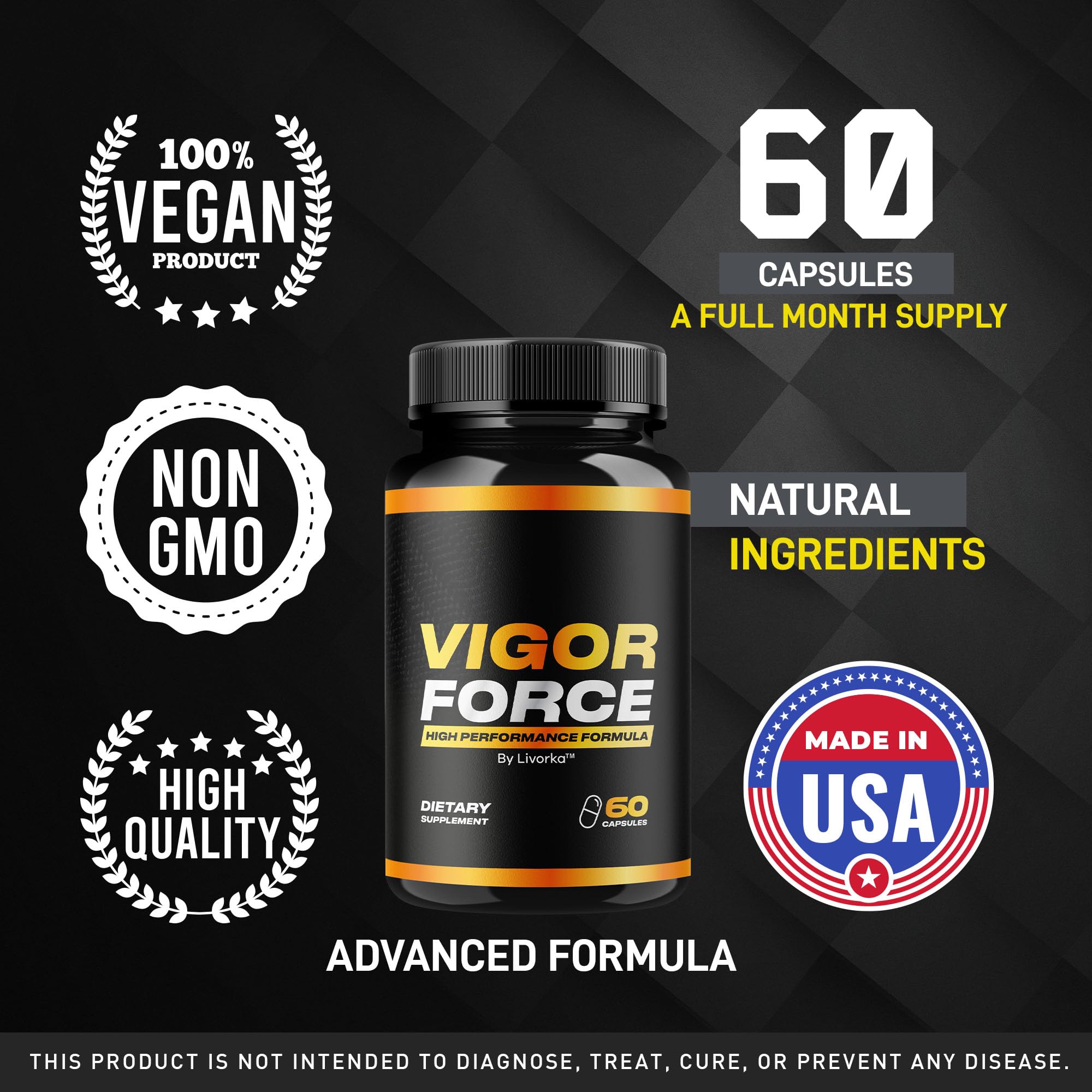 LIVORKA Vigor Force for Men supplement capsule format
