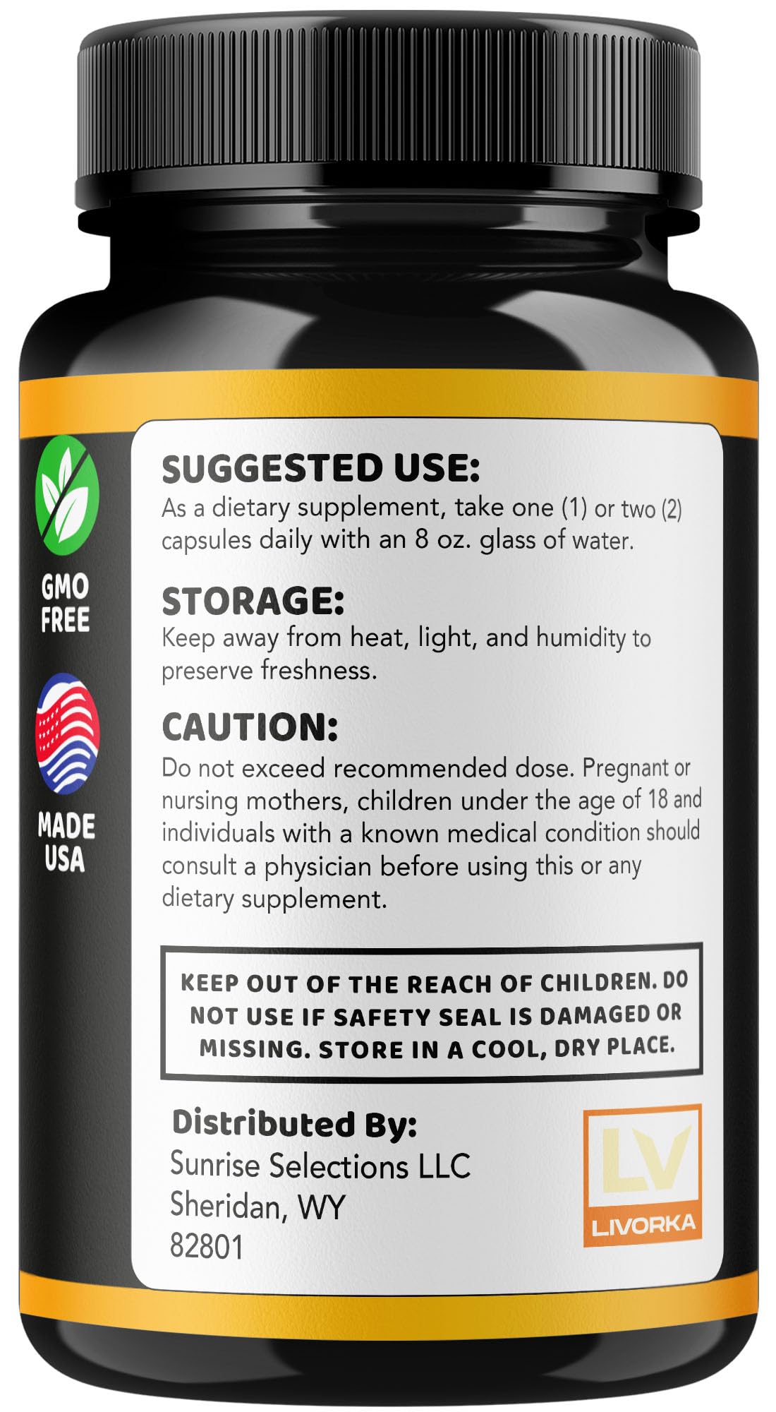 LIVORKA Vigor Force for Men supplement ingredients list