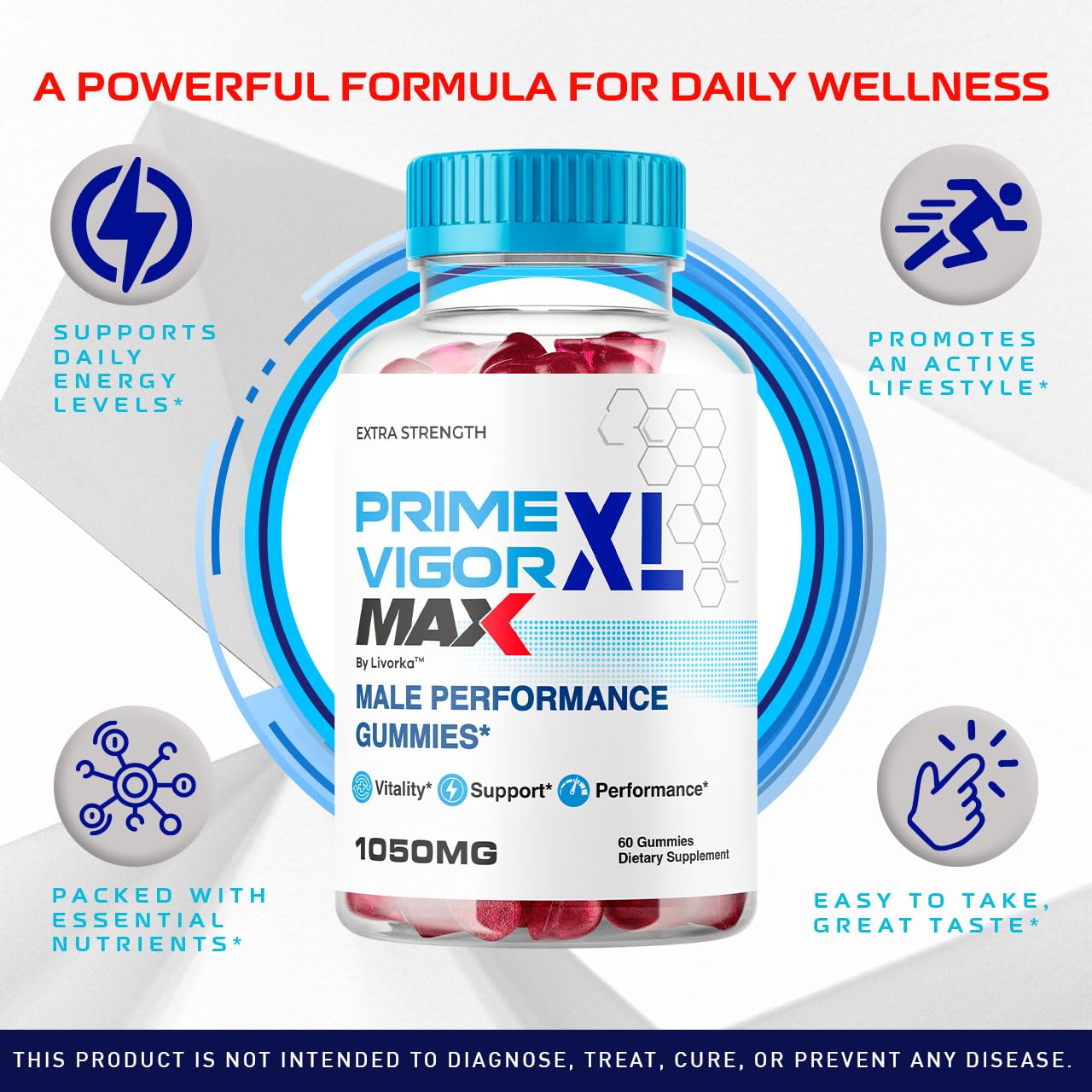 LIVORKA Vigor XL Max Gummies for Men side view