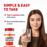 LIVORKA Vismax Revive capsules displayed on a wooden surface