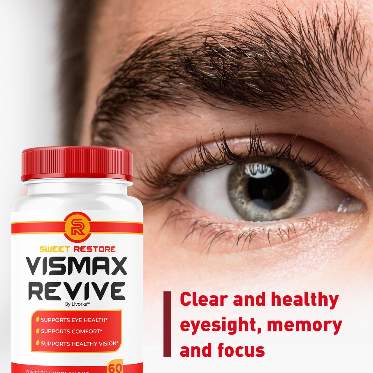 LIVORKA Vismax Revive capsules with a glass of water