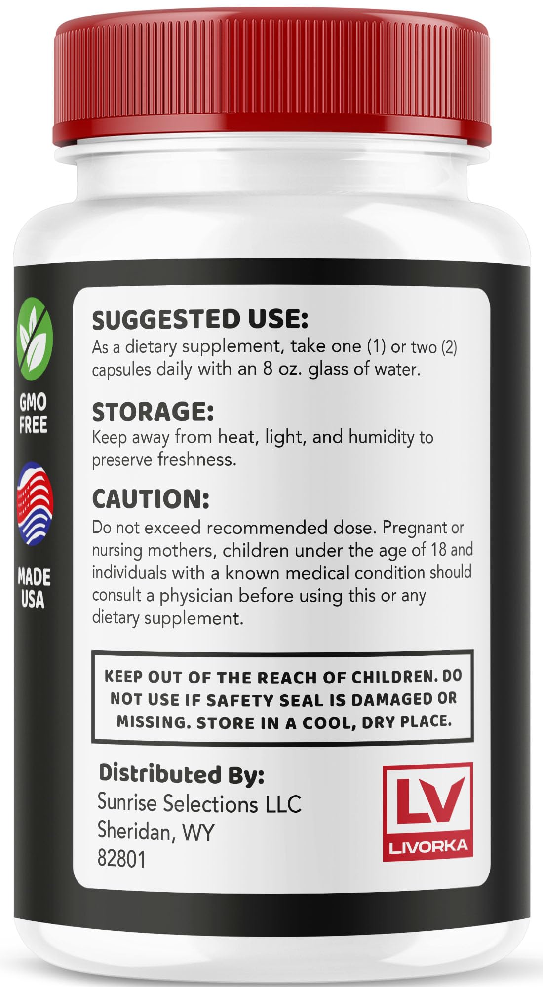 LIVORKA Vital Advanced Formula for Men Capsules with a glass of water