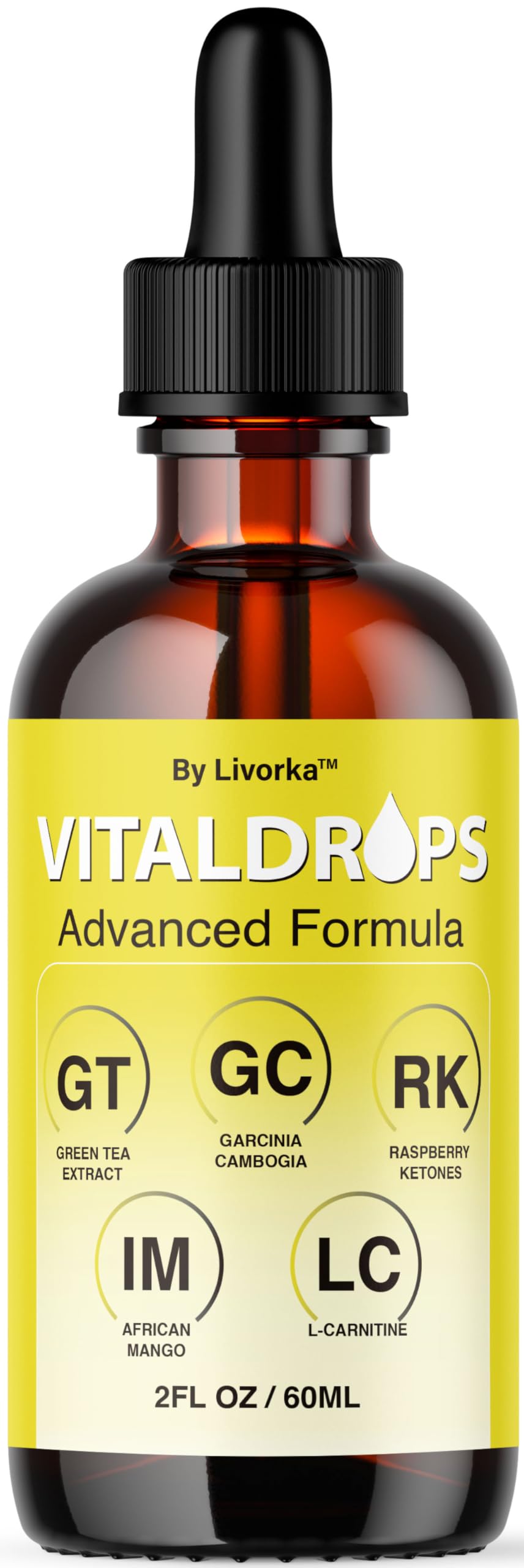 LIVORKA Vital Drops Advanced Formula liquid supplement front view