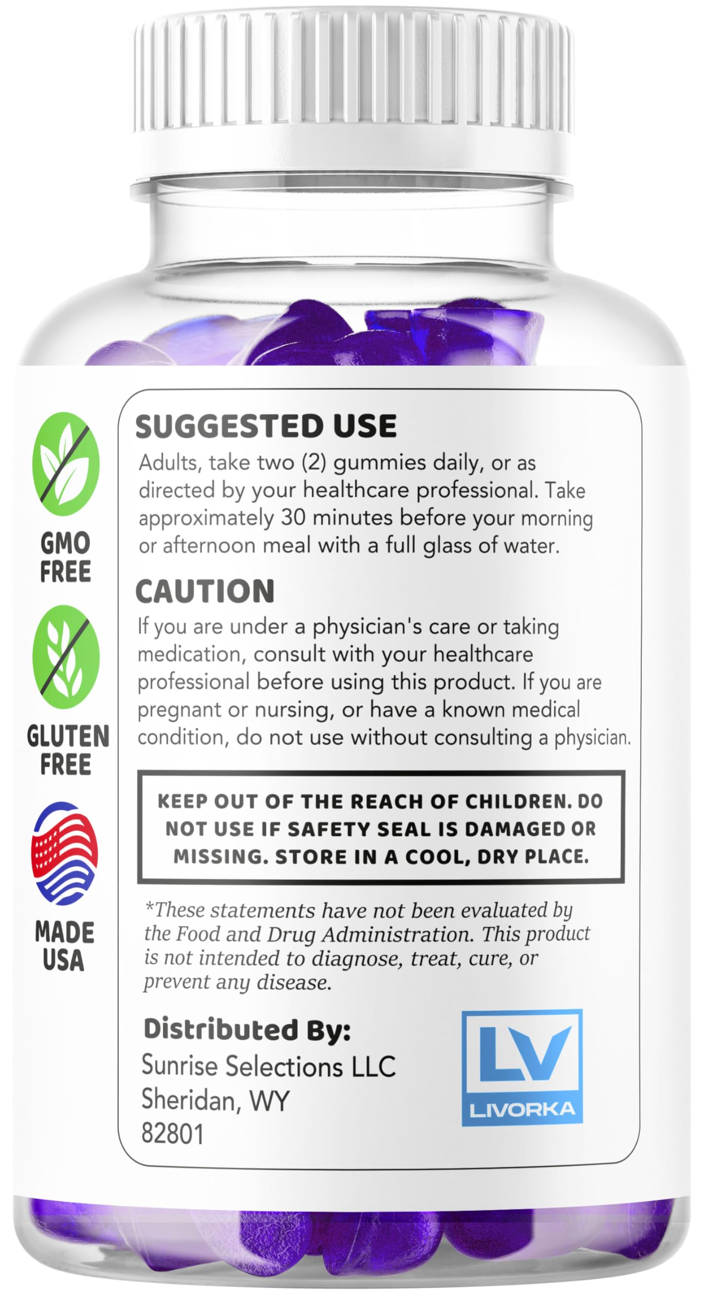 LIVORKA Vital support XL Gummies lifestyle scene with bottle
