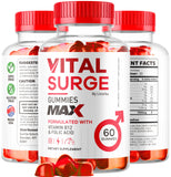 LIVORKA Vital Surge MAX Gummies back view showing ingredients