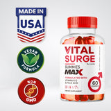 LIVORKA Vital Surge MAX Gummies showing side view