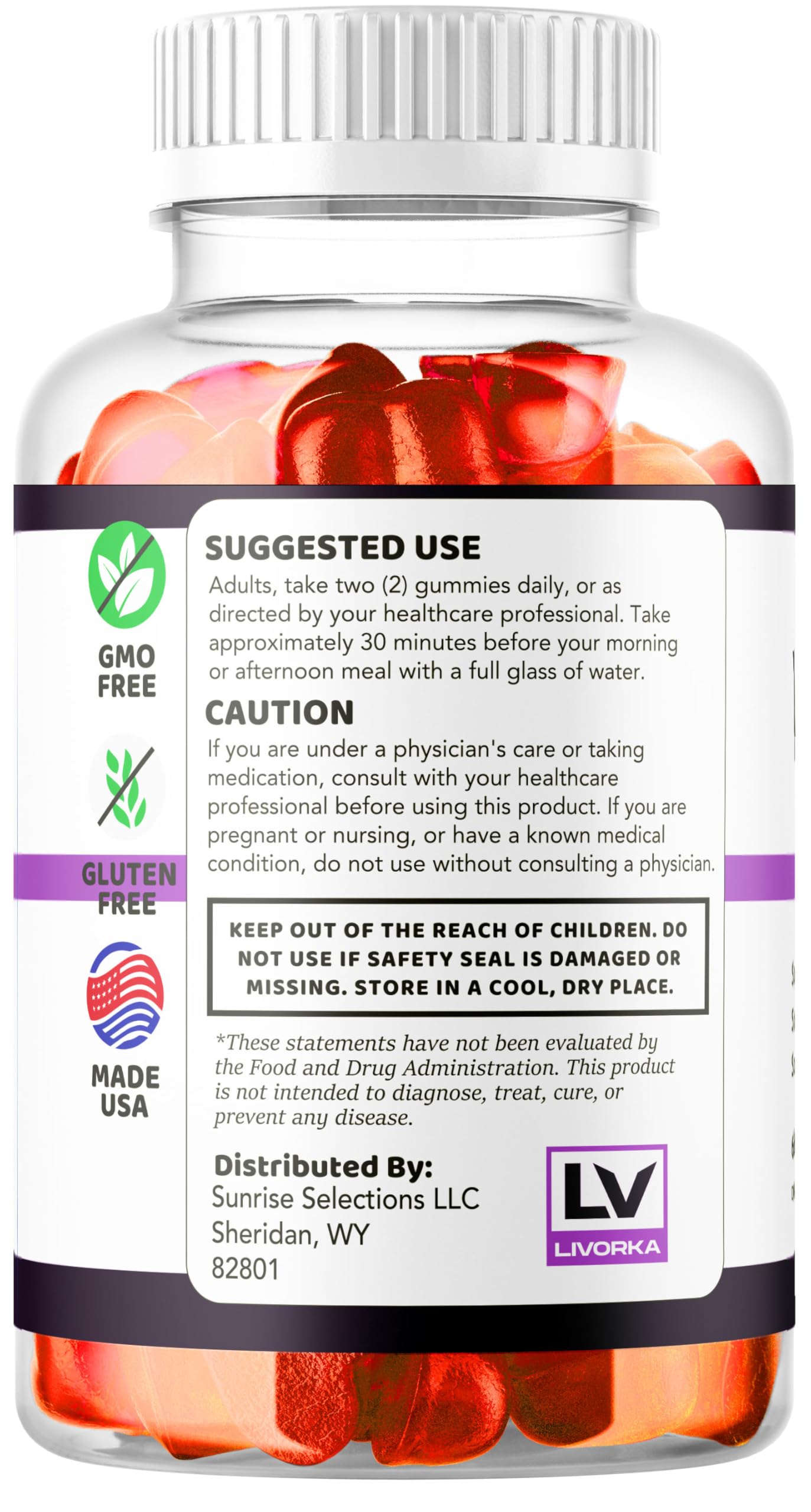 LIVORKA Vitarenew Advanced Gummies in a hand