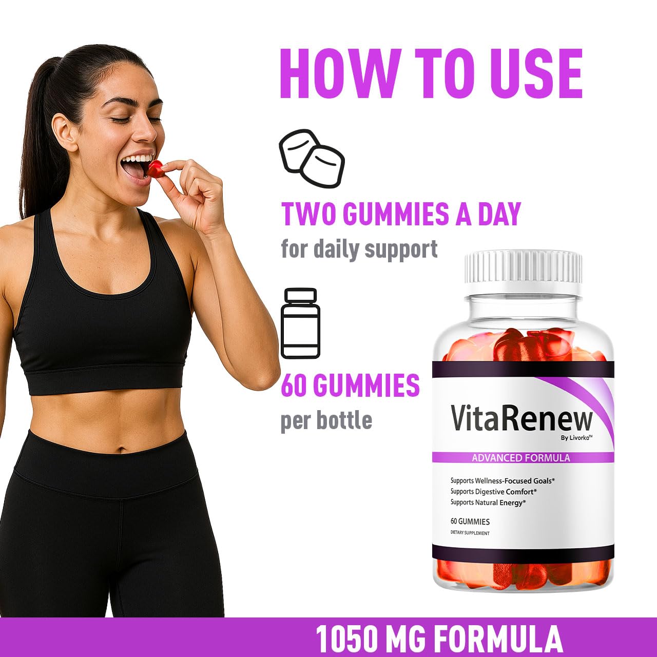 LIVORKA Vitarenew Advanced Gummies ingredients label