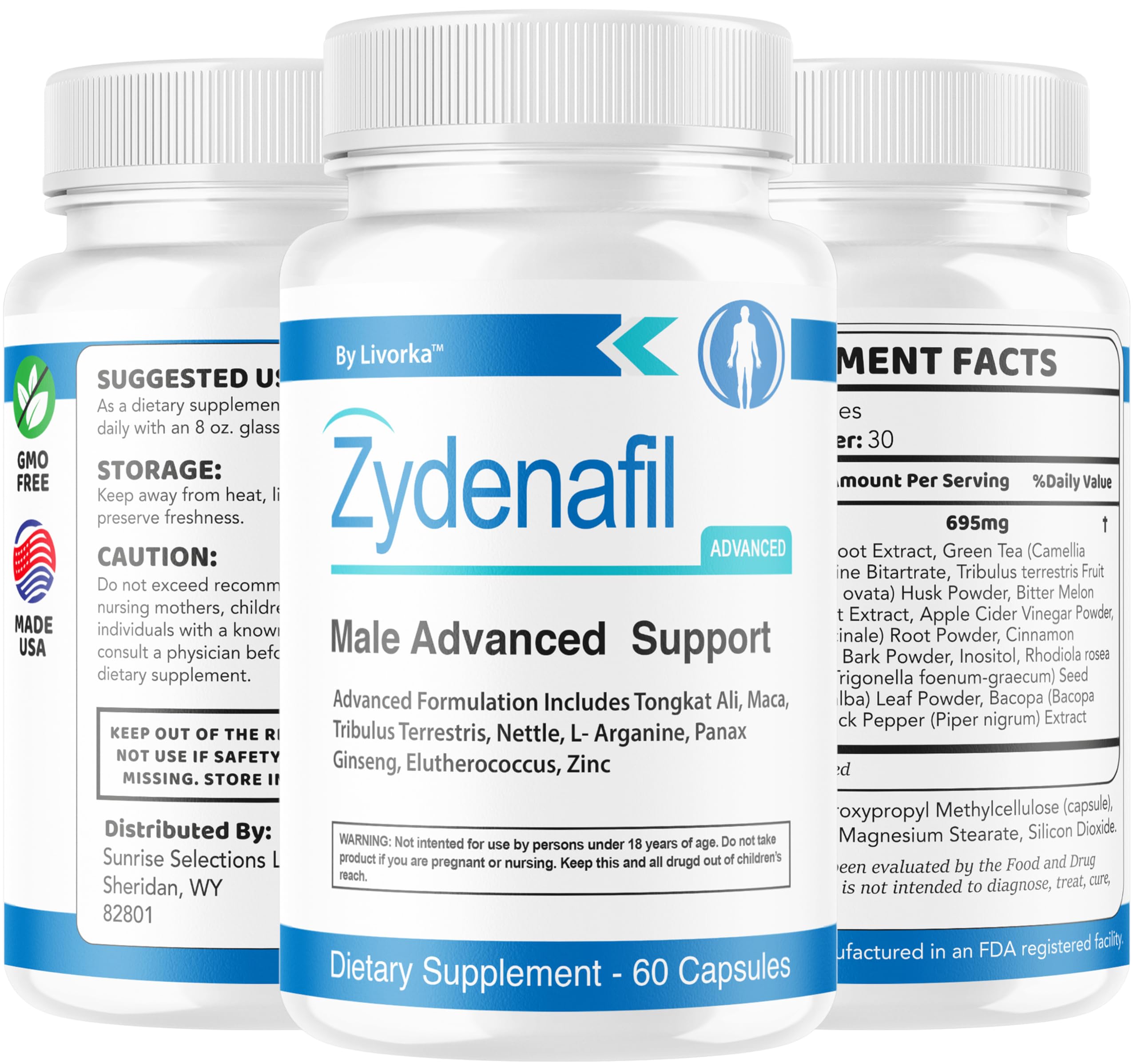 LIVORKA Zydenafil Pills 50g top view