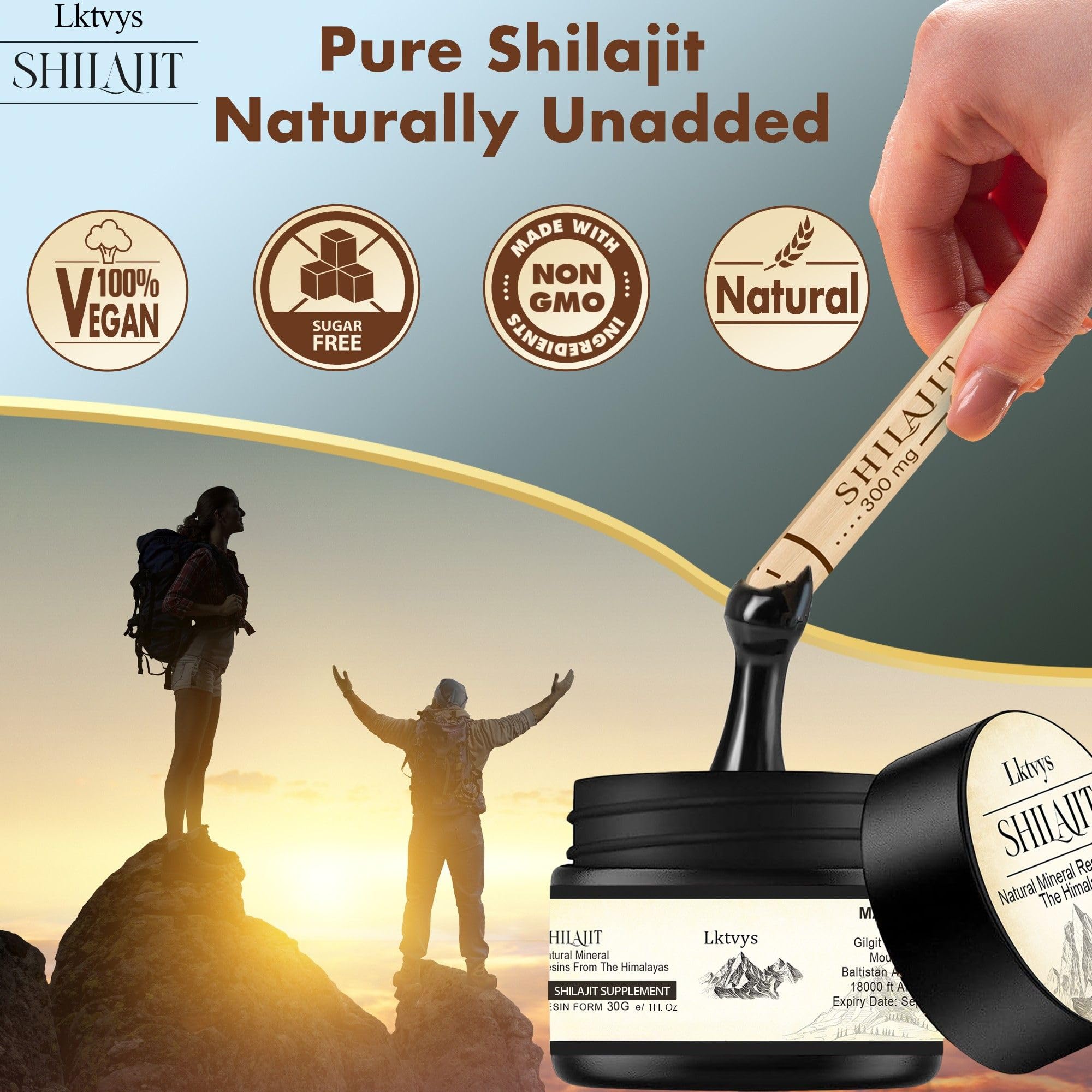 Lktvys Shilajit Resin texture close-up