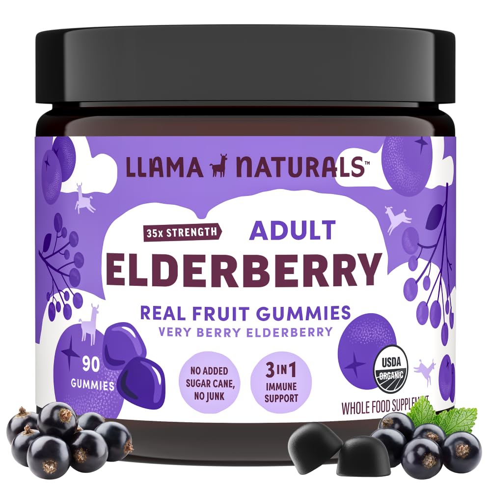 Llama Naturals Elderberry Gummies 259g front view