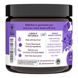 Llama Naturals Elderberry Gummies on a wooden table