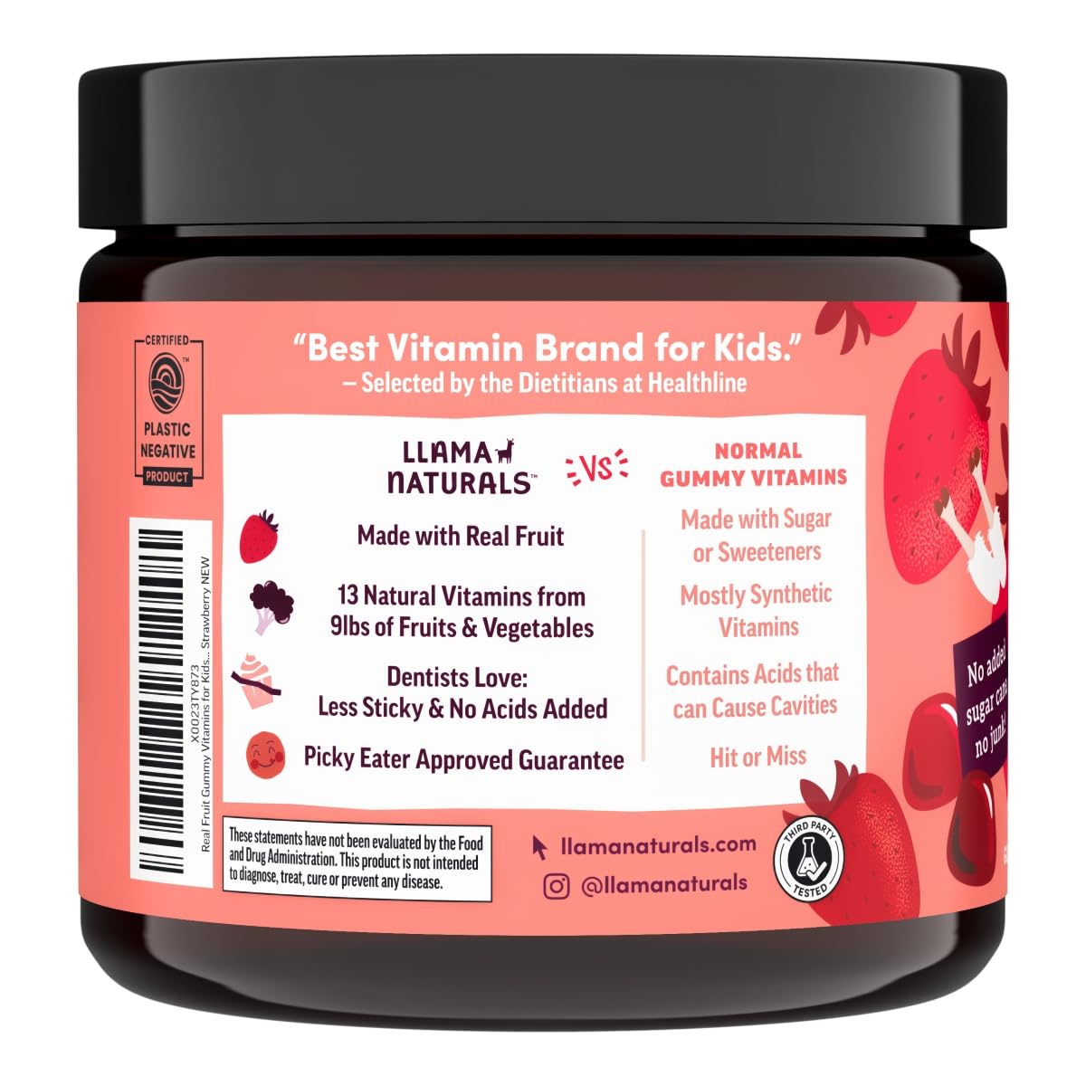 Llama Naturals Kids Multivitamin Gummies in a child's hand