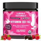 Llama Naturals Organic Vitamin D3 + K2 Gummies front view