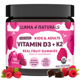 Llama Naturals Vitamin D3 + K2 Gummies front view packaging