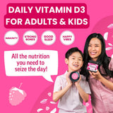 Llama Naturals Vitamin D3 + K2 Gummies in a family setting