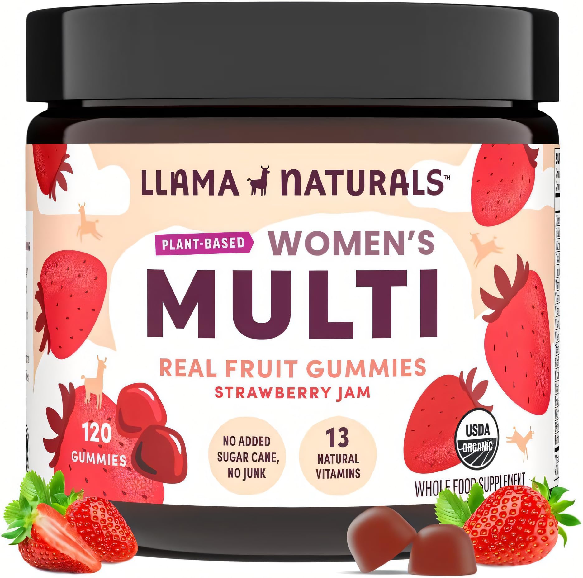 Llama Naturals Women's Multivitamin Gummies 331g front view