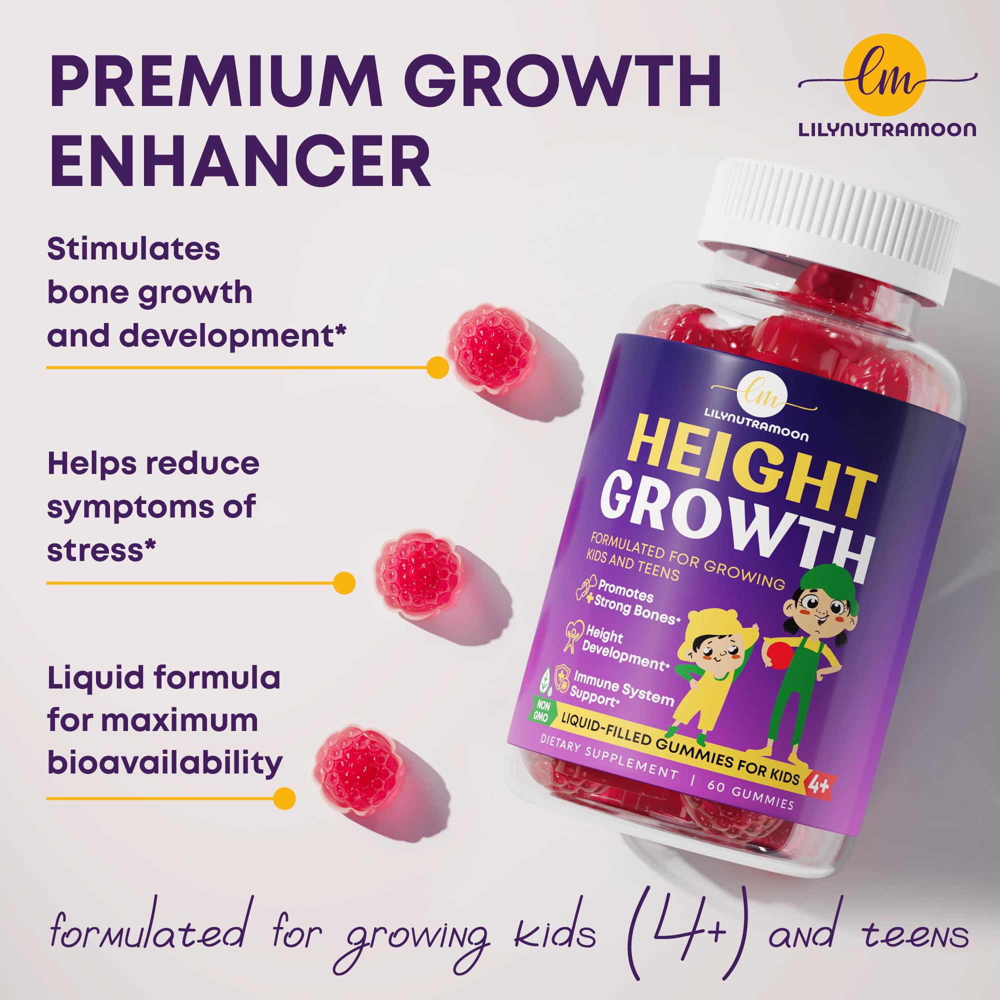 LM LILYNUTRAMOON Height Growth Gummies ingredients list