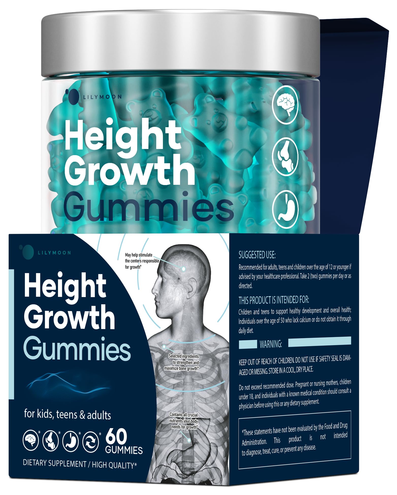 LM LILYNUTRAMOON Height Increase Gummies front view