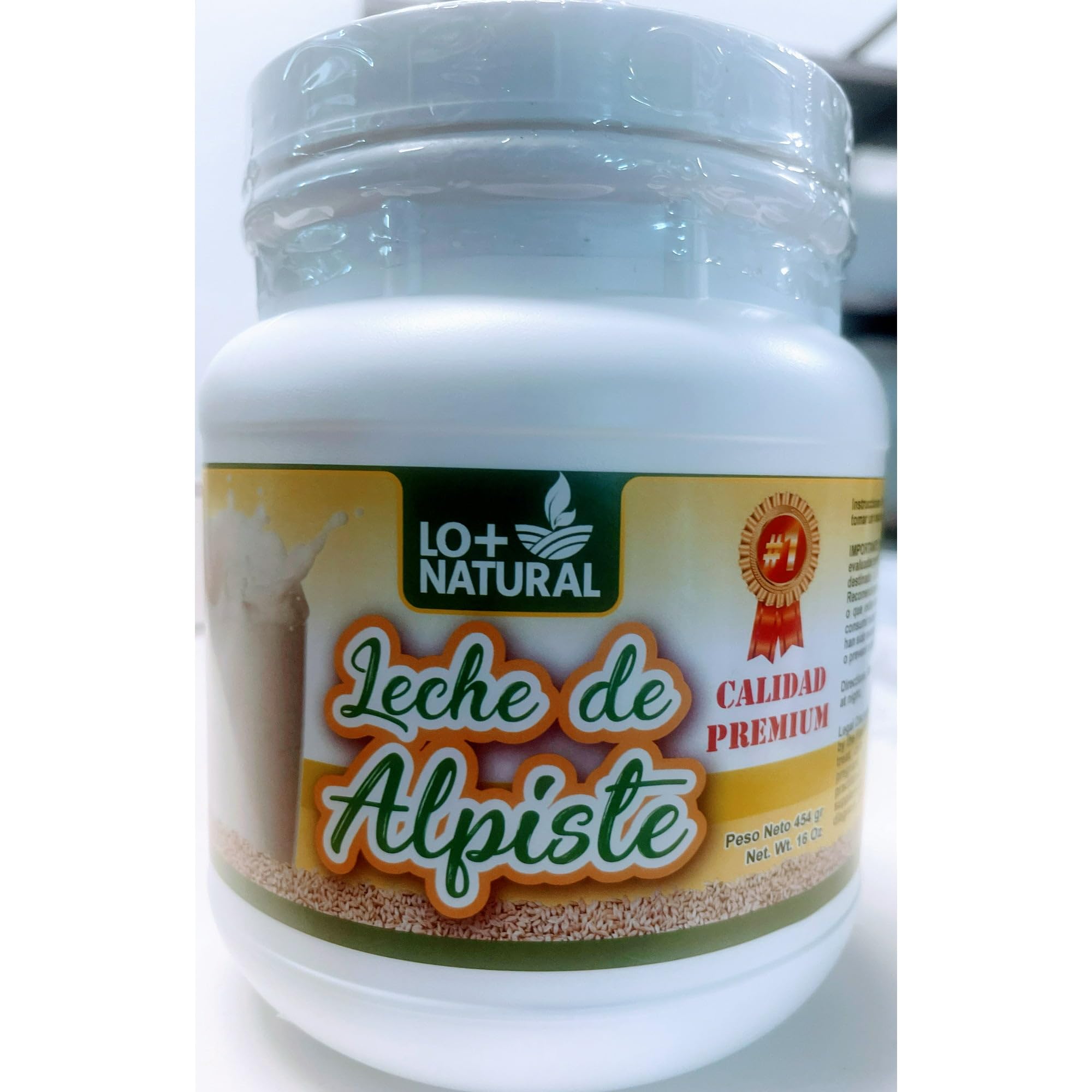LO+NATURAL Canary Seed Powder side view with nutritional information