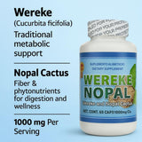 LO+NATURAL Wereke & Nopal Capsules on a wooden table