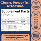 Local Nutrition Magnesium D3 K2 Supplement 90 Capsules side view