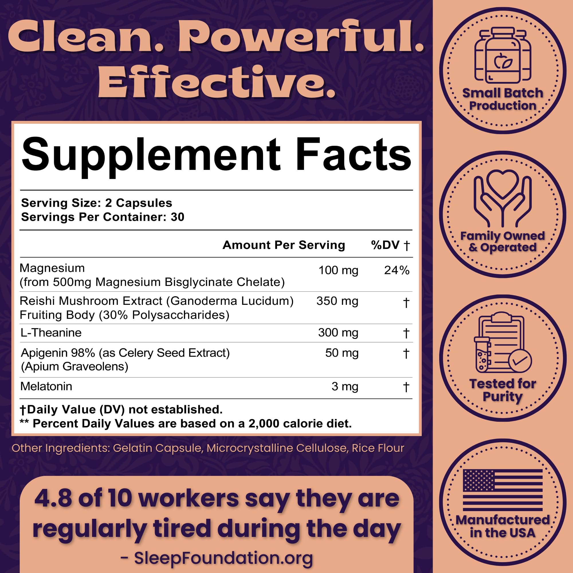 Local Nutrition Sleep Supplement packaging back view